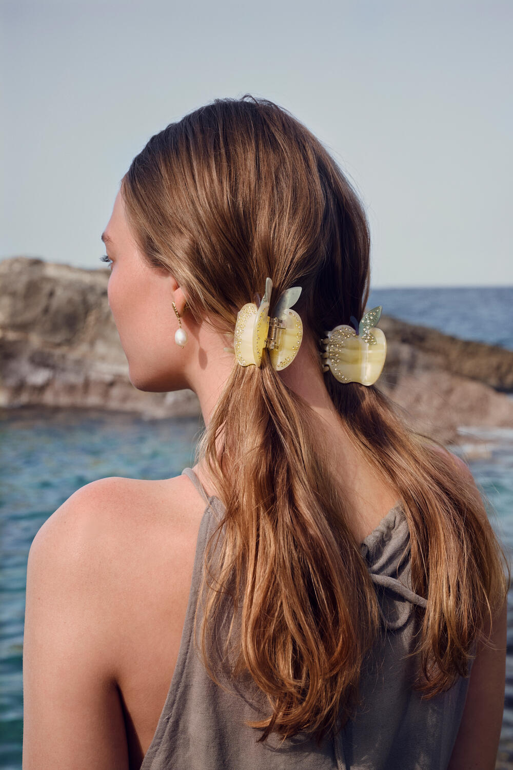 Abelta hårklemme - Pear Sorbet